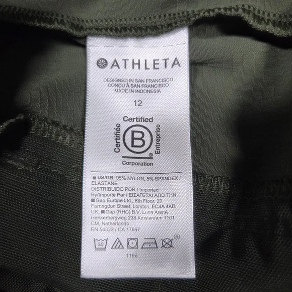 Athleta Olive Utility Shorts Stretch Athleisure Size 12 - Picture 9 of 9